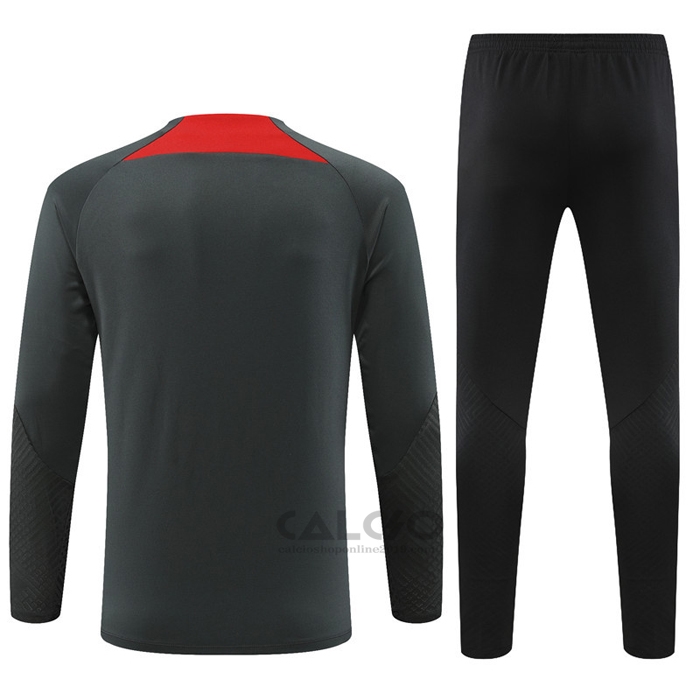 Tuta da Track di Felpa Paris Saint-Germain Jordan 2022-2023 Grigio